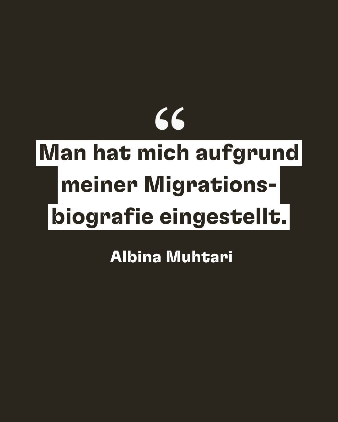 Man hat mich aufgrund meiner Migrationsbiografie eingestellt.