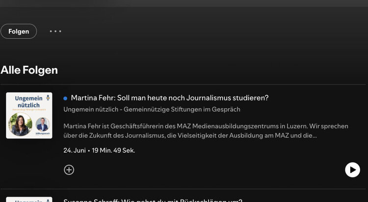 Podcast "Ungemein nützlich" mit MAZ-CEO Martina Fehr